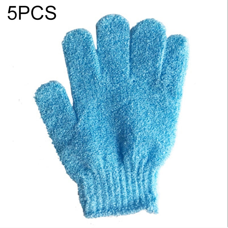 5 luvas de banho para duche esfoliantes para spa e massagem, roxa, verde, azul, laranja, vermelha