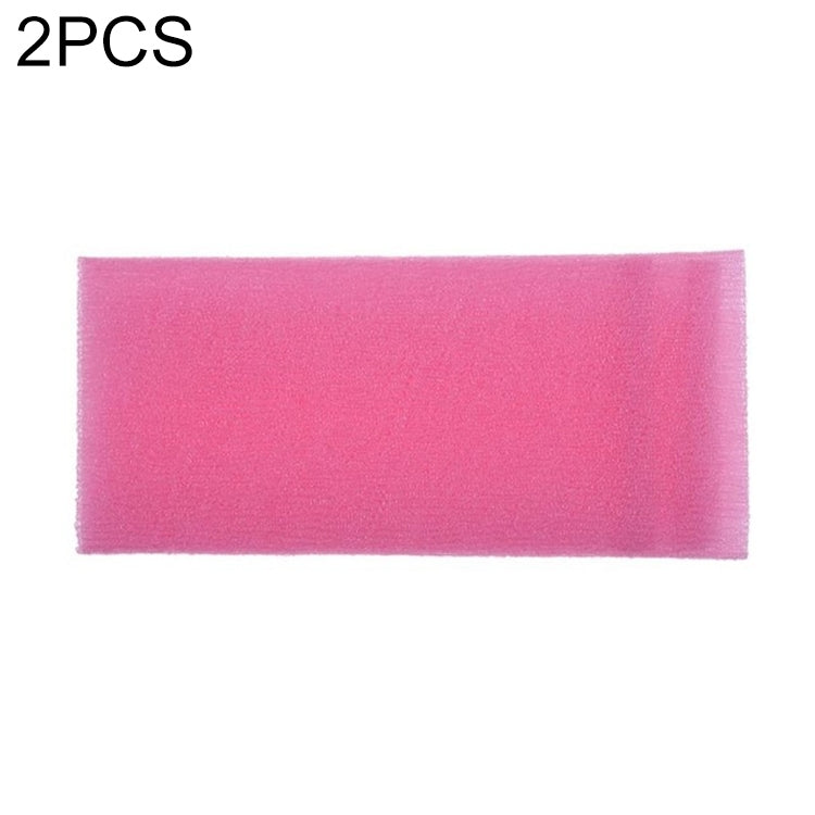 2 Unidades Puff de Banho de Malha de Nylon Longa para Limpeza Corporal e Esfoliação, Toalha Esfoliante para Corpo e Rosto