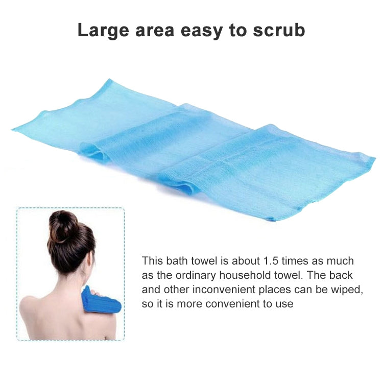 2 Unidades Puff de Banho de Malha de Nylon Longa para Limpeza Corporal e Esfoliação, Toalha Esfoliante para Corpo e Rosto