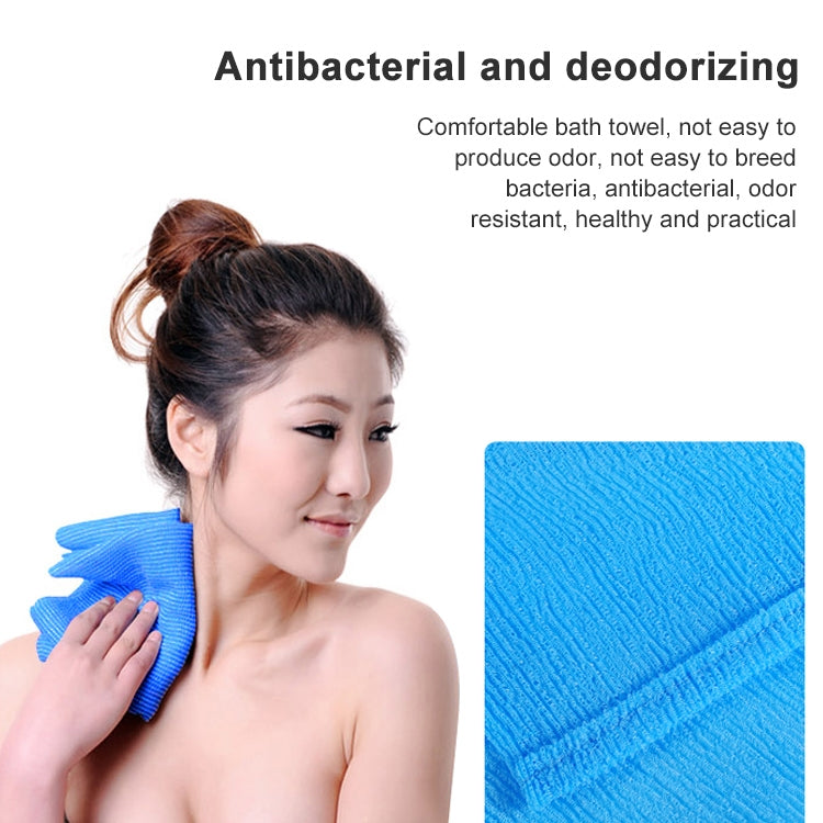 2 Unidades Puff de Banho de Malha de Nylon Longa para Limpeza Corporal e Esfoliação, Toalha Esfoliante para Corpo e Rosto