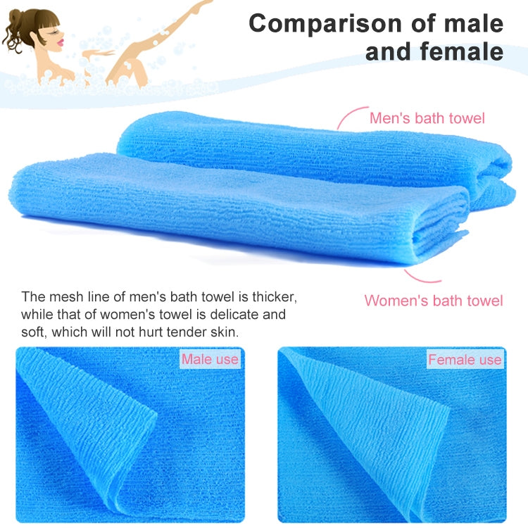 2 Unidades Puff de Banho de Malha de Nylon Longa para Limpeza Corporal e Esfoliação, Toalha Esfoliante para Corpo e Rosto