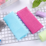 2 Unidades Puff de Banho de Malha de Nylon Longa para Limpeza Corporal e Esfoliação, Toalha Esfoliante para Corpo e Rosto