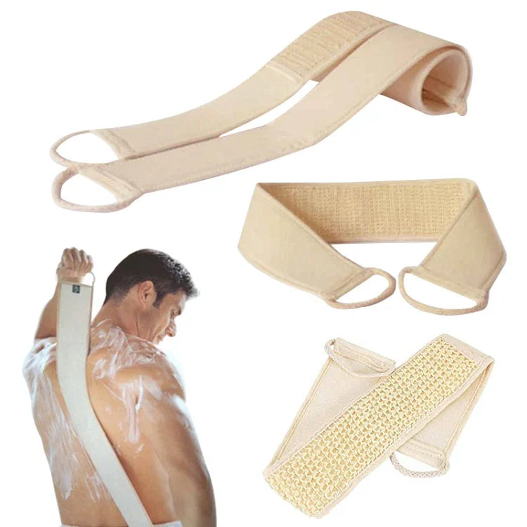 Esponja Esfoliante Suave para Cuidados com a Pele com Alça para as Costas para Banho, Duche, Massagem Corporal e Limpeza de Spa, Esponja Suave para a Pele com Alça para as Costas
