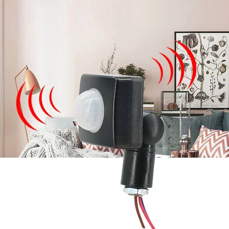 Interruptor de Holofotes de Parede com Detector Automático de Movimento PIR por Infravermelhos, 10mm, 12mm