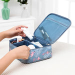 Bolsa de cosméticos portátil de grande capacidade para senhora, impermeável e acolchoada, bolsa de viagem, armazenamento para esteticista, bolsa de maquilhagem para mulheres