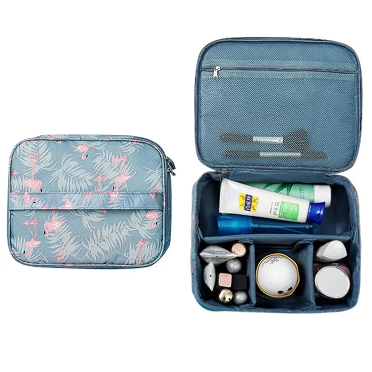 Bolsa de cosméticos portátil de grande capacidade para senhora, impermeável e acolchoada, bolsa de viagem, armazenamento para esteticista, bolsa de maquilhagem para mulheres
