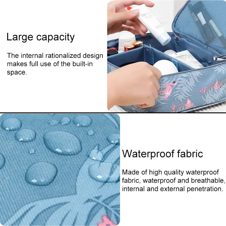 Bolsa de cosméticos portátil de grande capacidade para senhora, impermeável e acolchoada, bolsa de viagem, armazenamento para esteticista, bolsa de maquilhagem para mulheres