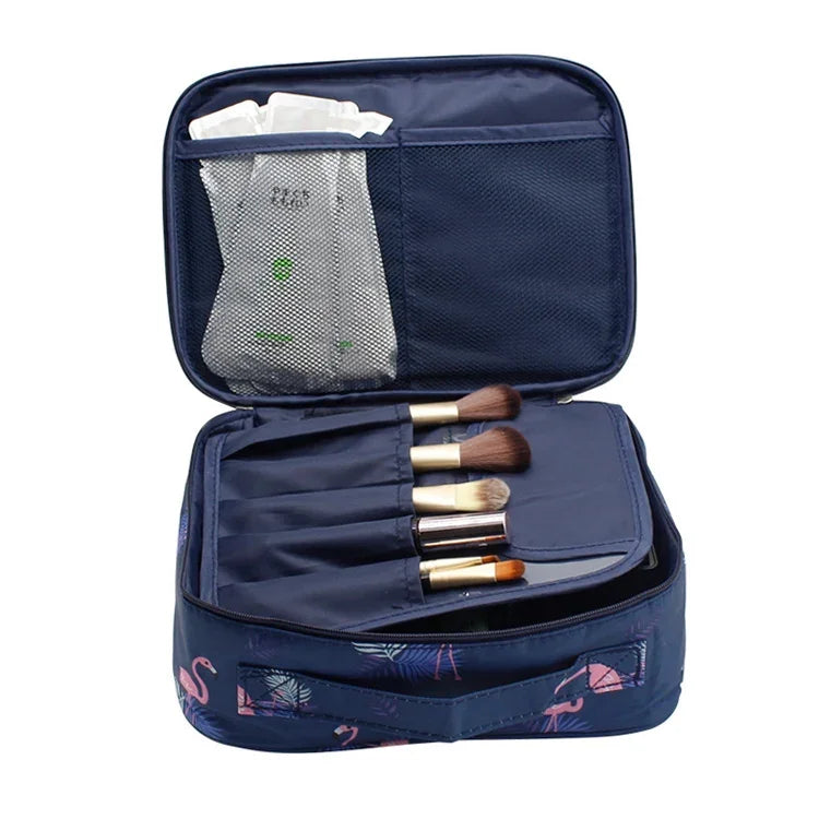 Bolsa de cosméticos portátil de grande capacidade para senhora, impermeável e acolchoada, bolsa de viagem, armazenamento para esteticista, bolsa de maquilhagem para mulheres