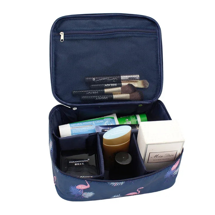 Bolsa de cosméticos portátil de grande capacidade para senhora, impermeável e acolchoada, bolsa de viagem, armazenamento para esteticista, bolsa de maquilhagem para mulheres