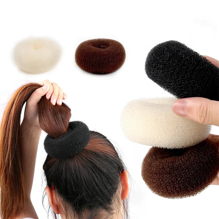 3 PCS Anel de Cabelo Donut Elegante para Mulheres
