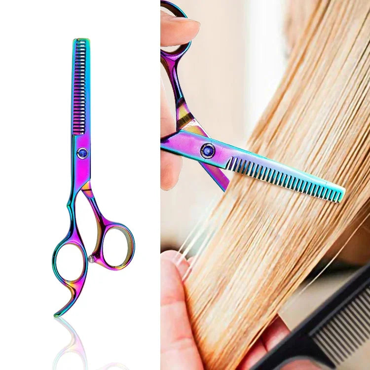 Tesoura Profissional para Corte de Cabelo Kit de Cabeleireiro Tesoura de Desbaste Barbeiro