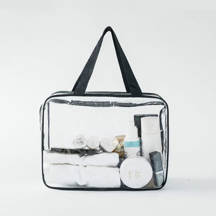 Bolsas transparentes de PVC, organizador de viagem, bolsa transparente para maquilhagem, bolsas para lavagem