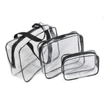 Bolsas transparentes de PVC, organizador de viagem, bolsa transparente para maquilhagem, bolsas para lavagem