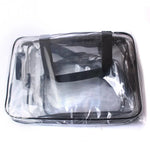 Bolsas transparentes de PVC, organizador de viagem, bolsa transparente para maquilhagem, bolsas para lavagem