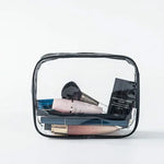 Bolsas transparentes de PVC, organizador de viagem, bolsa transparente para maquilhagem, bolsas para lavagem