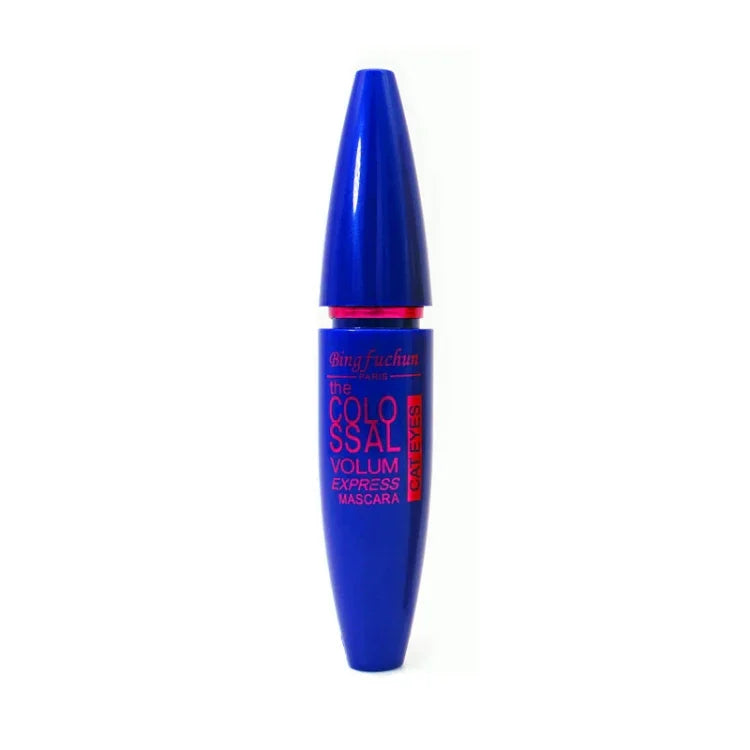 Máscara de pestanas preta express, maquilhagem para olhos, curvadora, máscara impermeável tipo foguete, azul escuro, roxo, amarelo
