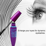 Máscara de pestanas preta express, maquilhagem para olhos, curvadora, máscara impermeável tipo foguete, azul escuro, roxo, amarelo