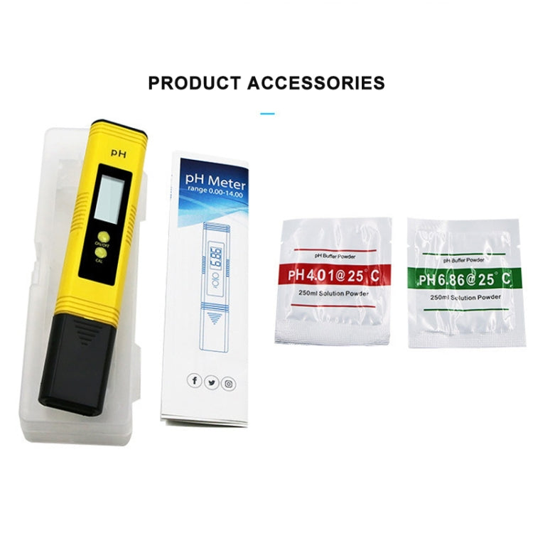 Caneta portátil de teste PH de alta precisão Medidor de acidez PH Instrumento de deteção da qualidade da água PH