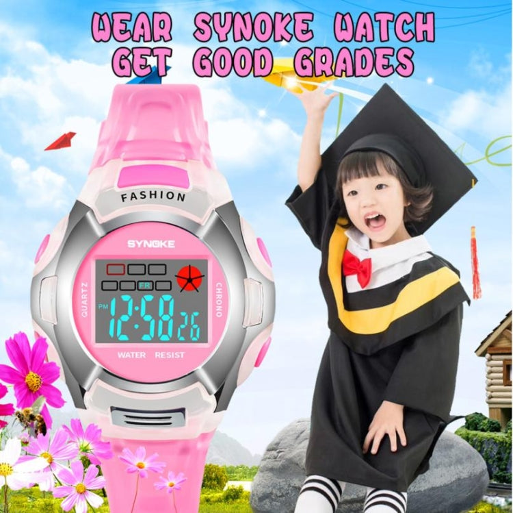 SYNOKE 99329 Relógio Eletrónico Desportivo Luminoso à Prova de Água para Crianças, Preto, Azul, Verde, Rosa, Roxo, Vermelho