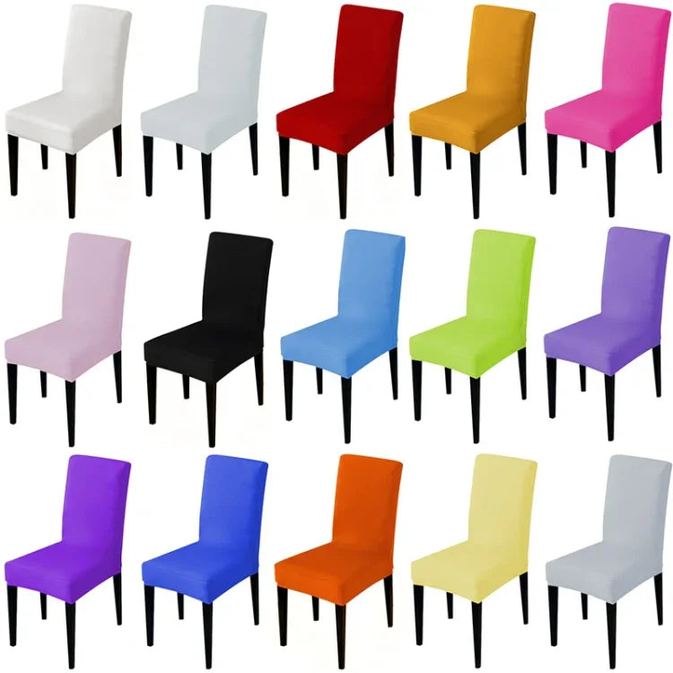 Capa de Cadeira Moderna de Cor Lisa em Spandex Elástico para Casamento, Banquete, Capa Universal para Assento de Sala de Jantar, Estilo Pastoral para Hotel