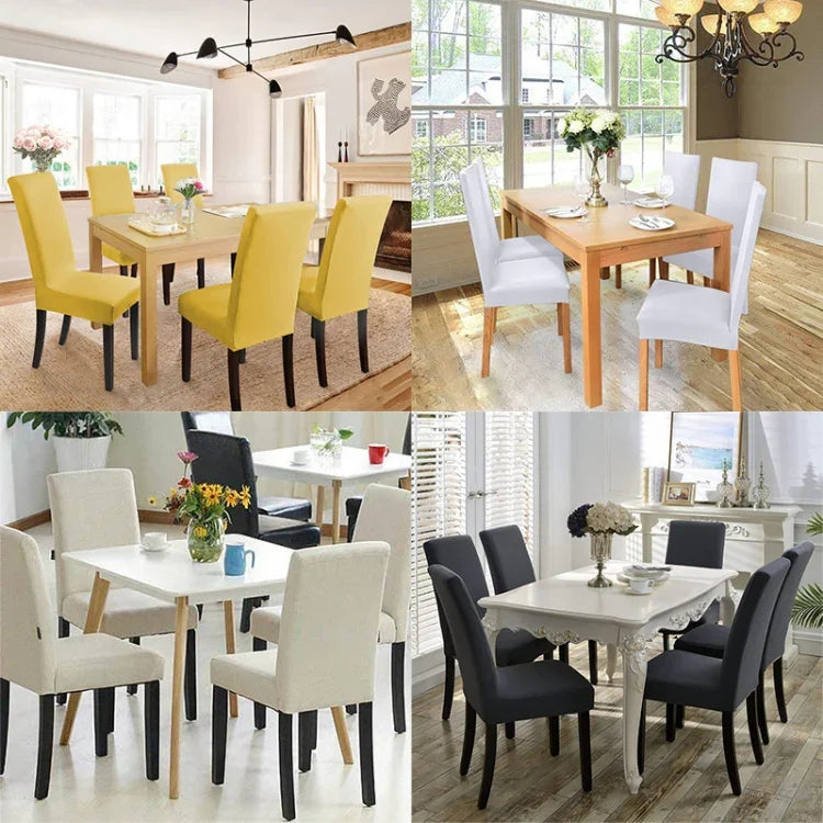 Capa de Cadeira Moderna de Cor Lisa em Spandex Elástico para Casamento, Banquete, Capa Universal para Assento de Sala de Jantar, Estilo Pastoral para Hotel