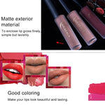 Gloss labial nude mate, batom líquido impermeável, maquilhagem labial hidratante de longa duração, cosméticos, 01, 02, 03, 04, 05, 06, 07, 08, 09, 10, 11, 12, 13, 14, 15, 16, 17, 19, 20, 21, 22, 23, 24