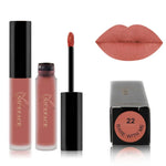 Gloss labial nude mate, batom líquido impermeável, maquilhagem labial hidratante de longa duração, cosméticos, 01, 02, 03, 04, 05, 06, 07, 08, 09, 10, 11, 12, 13, 14, 15, 16, 17, 19, 20, 21, 22, 23, 24