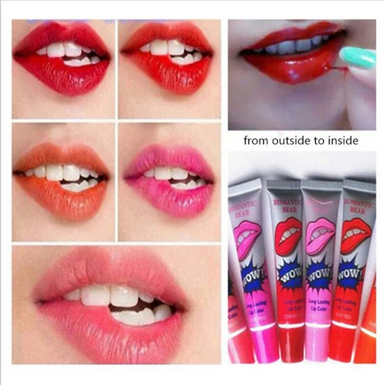 2 PCS Gloss Labial de Fácil Remoção, Longa Duração, À Prova de Água, Mate, Batom Feminino Cosmético, vermelho melancia, Pêssego encantador, Vermelho sexy, Rosa rosa, Vermelho cereja, Laranja doce