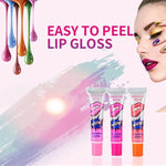 2 PCS Gloss Labial de Fácil Remoção, Longa Duração, À Prova de Água, Mate, Batom Feminino Cosmético, vermelho melancia, Pêssego encantador, Vermelho sexy, Rosa rosa, Vermelho cereja, Laranja doce