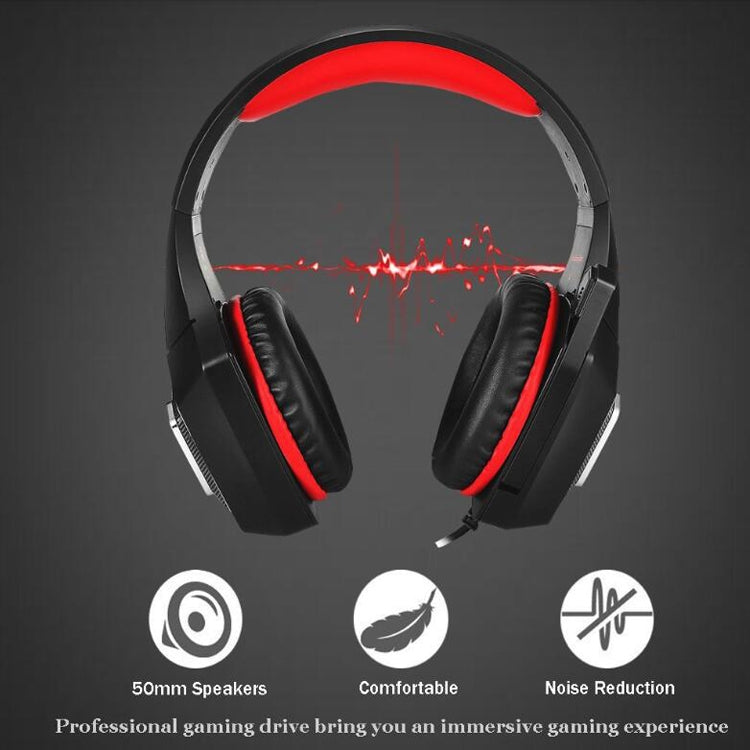 Auscultadores Gaming V1 3,5mm RGB Coloridos Luminosos com Controlo por Fio, Comprimento do Cabo: 2,2m