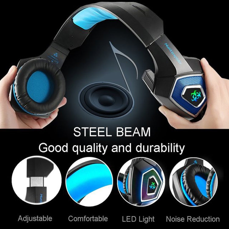 Auscultadores Gaming V1 3,5mm RGB Coloridos Luminosos com Controlo por Fio, Comprimento do Cabo: 2,2m