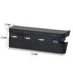 2 PCS Adaptador USB Extensor PS4 Slim Acessórios para Consola Play Station 4 Slim HUB USB 3.0 Alta Velocidade, para PS4 Slim