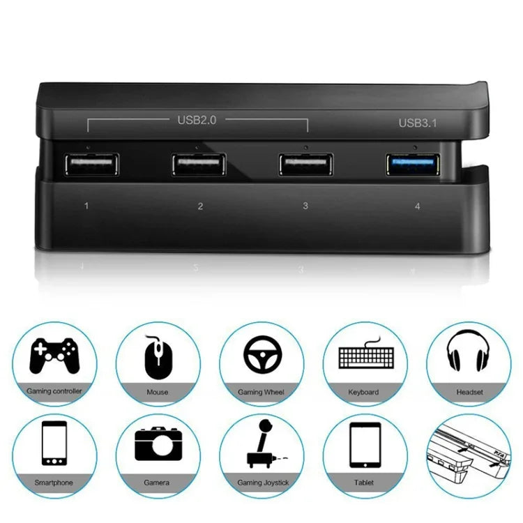 2 PCS Adaptador USB Extensor PS4 Slim Acessórios para Consola Play Station 4 Slim HUB USB 3.0 Alta Velocidade, para PS4 Slim