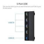 2 PCS Adaptador USB Extensor PS4 Slim Acessórios para Consola Play Station 4 Slim HUB USB 3.0 Alta Velocidade, para PS4 Slim