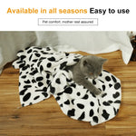 Manta Suave em Flanela para Animal de Estimação com Estampa de Pontos, Tapete Respirável e Quente para Dormir, Capa para Almofada para Cão e Gato, S, M, L