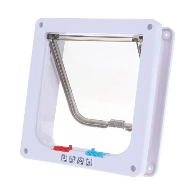 Porta para Animais com Fecho de Segurança de 4 Vias para Cão, Gato, Gatinho, Montagem na Parede, Porta para Pequenos Animais, Porta de Portão para Gato e Cão, S, M, L