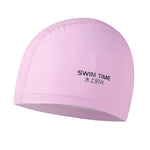 Touca de Natação Ampliada Impermeável com Revestimento PU para Adultos, Preto, Rosa, Azul