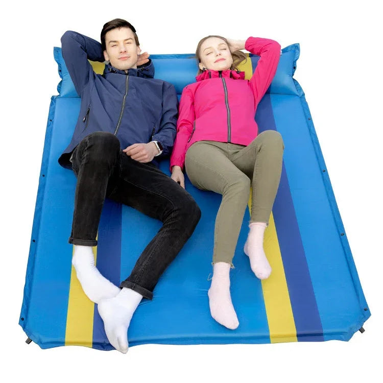 Colchão Insuflável Automático para Desporto ao Ar Livre, Almofada de Ar Dupla para Campismo, 190x130x3.5cm Verde, 190x130x3.5cm Azul, 190x130x3.5cm Laranja