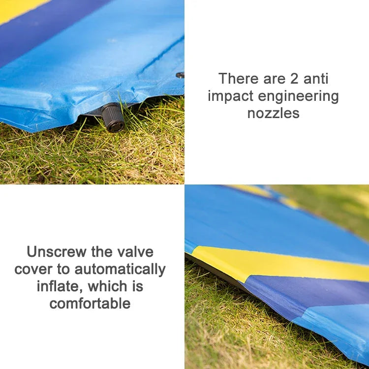 Colchão Insuflável Automático para Desporto ao Ar Livre, Almofada de Ar Dupla para Campismo, 190x130x3.5cm Verde, 190x130x3.5cm Azul, 190x130x3.5cm Laranja