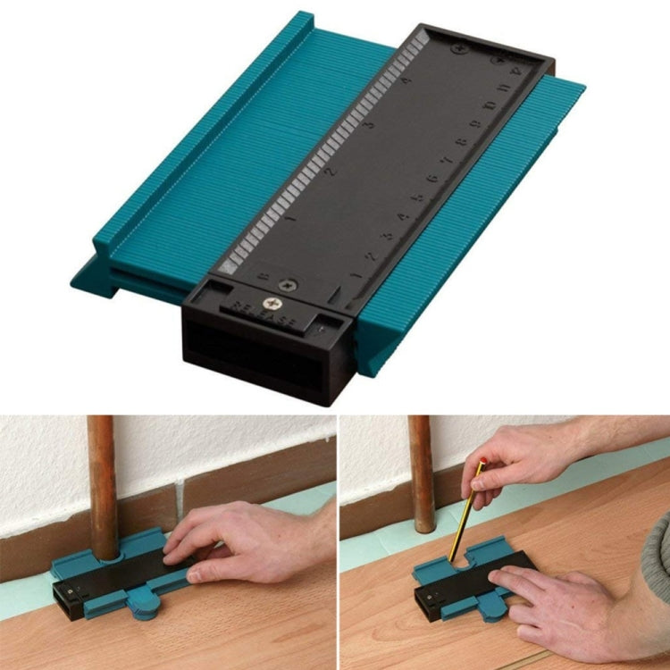 Ferramenta de Marcação Universal de Perfil para Tubos, Madeira e Dutos em Plástico de 120mm, Duplicador de Contorno com Dente, Embalagem a Vácuo, Ferramenta de Marcação 120mm