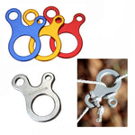 10 PCS Fixadores de Corda para Tenda de Campismo, Mosquetão, Gancho, Suspensor, Aperto, Fivelas para Corda de Vento, Fivela de Liga de Alumínio (Azul), Fivela de Liga de Alumínio (Prateado)