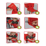 Cadeira portátil para bebé, cadeira infantil, dobrável, lavável, assento para refeições, com cinto de segurança