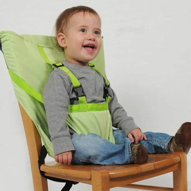 Cadeira portátil para bebé, cadeira infantil, dobrável, lavável, assento para refeições, com cinto de segurança