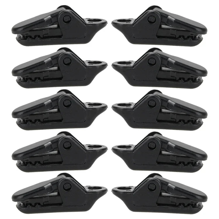 10pcs Acessórios para Tendas, Presilha para Corda de Vento de Toldo, Clipe de Plástico para Campismo ao Ar Livre, Gancho Jacaré, Clipe de Plástico