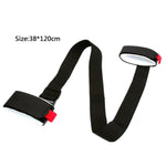 Correia fixa ajustável portátil para snowboard em nylon, comprimento máximo: 1,2m, correia fixa