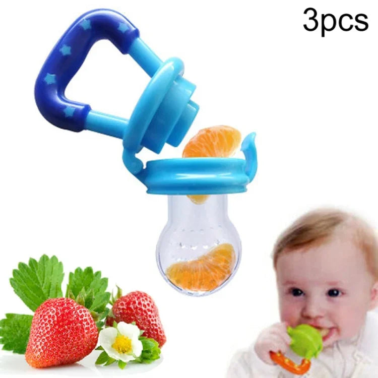 3 unidades de biberão portátil para bebé, alimentador de silicone, chupeta de silicone, cor aleatória, tamanho M, tamanho L