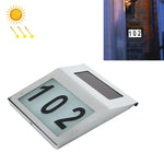 2 LEDs Exterior à Prova de Água Solar em Aço Inoxidável Luz Indicadora de Número de Casa Montada na Parede, Aço Inoxidável