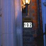 2 LEDs Exterior à Prova de Água Solar em Aço Inoxidável Luz Indicadora de Número de Casa Montada na Parede, Aço Inoxidável