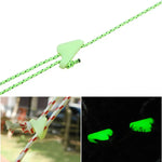 10 Peças de Fivela de Corda Luminosa para Exterior Fivela Triangular Fluorescente para Tenda Alerta de Perigo Acidental Ajustador de Corda para Vento de Tenda, Fivela Triangular