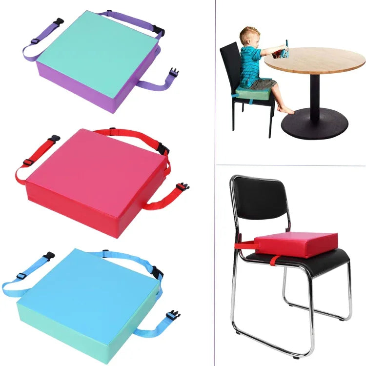 Almofada para cadeira infantil aumentada, almofada removível para cadeira alta com correia de fecho, almofada para cadeira infantil aumentada